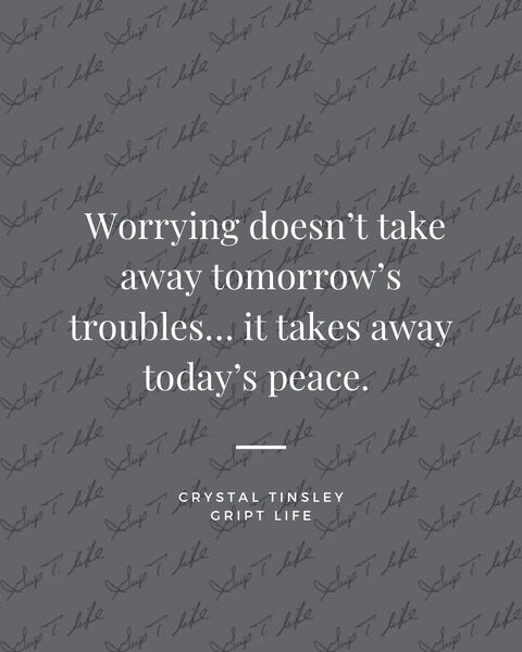Worry is a thief